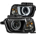 Anzo USA 121312 Projector Headlight Set w/Halo; Clear Lens; Black Housing; Pair; CCFL; - Truck Part Superstore