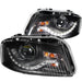 Anzo USA 121322 Projector Headlight Set; Clear Lens; Black Housing; Pair; R8 Style; - Truck Part Superstore