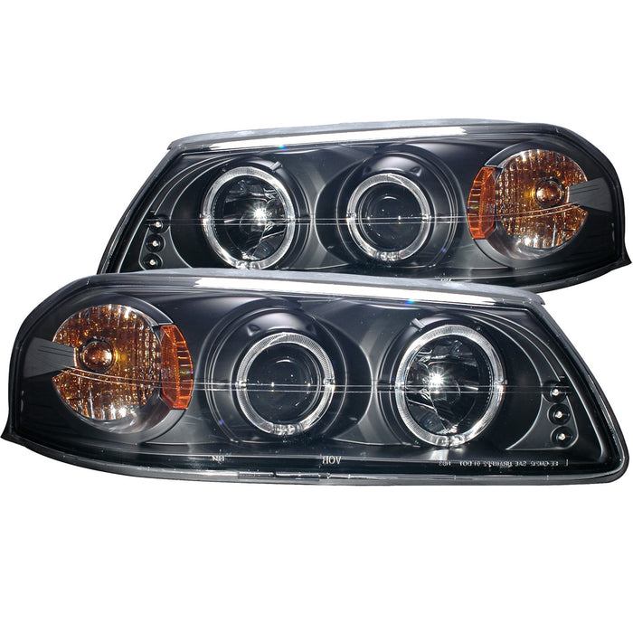 Anzo USA 121339 Projector Headlight Set w/Halo; Clear Lens; Black Housing; Pair; - Truck Part Superstore