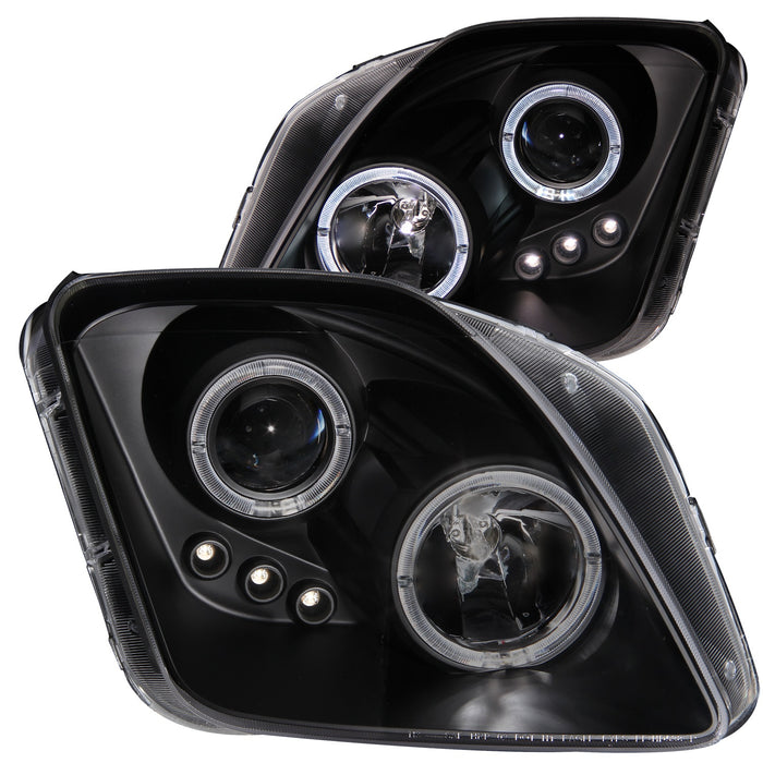 Anzo USA 121341 Projector Headlight Set w/Halo; Clear Lens; Black Housing; w/LED; Pair; - Truck Part Superstore