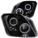 Anzo USA 121341 Projector Headlight Set w/Halo; Clear Lens; Black Housing; w/LED; Pair; - Truck Part Superstore