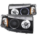 Anzo USA 121347 Projector Headlight Set w/Halo; Clear Lens; Black Housing; G2; Pair; - Truck Part Superstore
