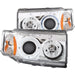 Anzo USA 121348 Projector Headlight Set w/Halo; Clear Lens; Chrome Housing; G2; Pair; - Truck Part Superstore