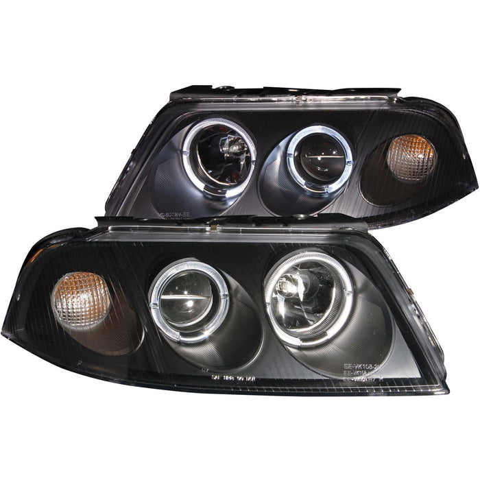 Anzo USA 121357 Projector Headlight Set w/Halo; Clear Lens; Black Housing; Pair; - Truck Part Superstore