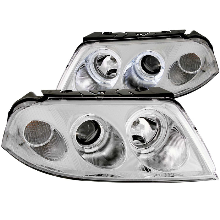 Anzo USA 121358 Projector Headlight Set w/Halo; Clear Lens; Chrome Housing; Pair; - Truck Part Superstore
