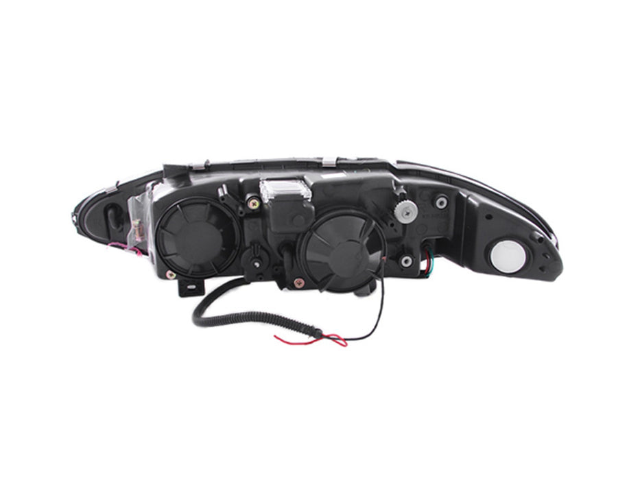 ANZO USA 121366 Projector Headlight Set w/2 Halos; Clear Lens; Chrome Housing; G2; Pair; - Truck Part Superstore