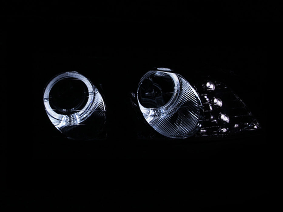 ANZO USA 121366 Projector Headlight Set w/2 Halos; Clear Lens; Chrome Housing; G2; Pair; - Truck Part Superstore
