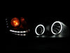 Anzo USA 121371 Projector Headlight Set w/Halo; Clear Lens; Black Housing; Pair; CCFL; - Truck Part Superstore