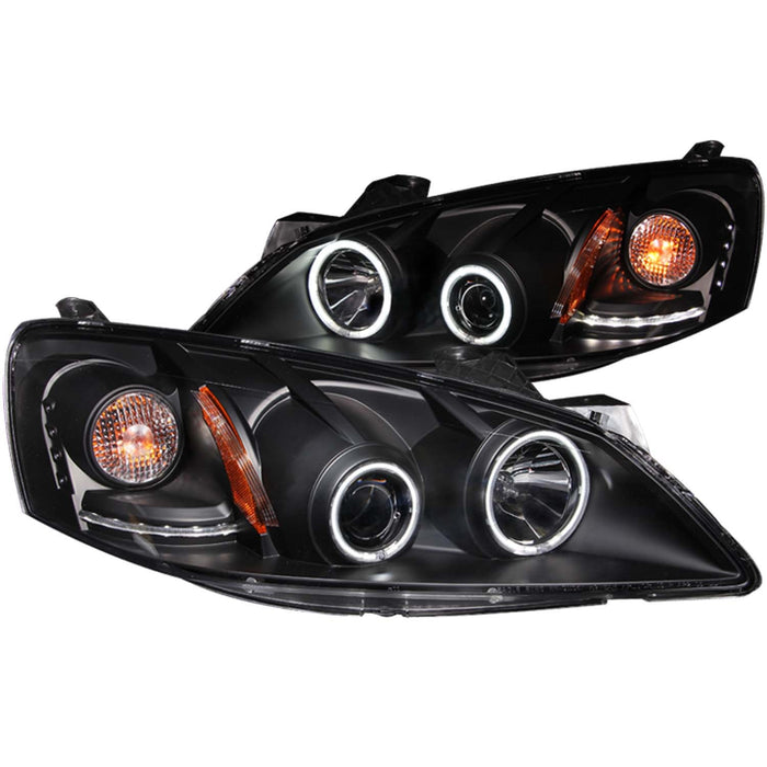 Anzo USA 121371 Projector Headlight Set w/Halo; Clear Lens; Black Housing; Pair; CCFL; - Truck Part Superstore