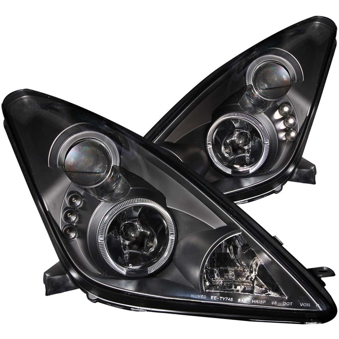 Anzo USA 121387 Projector Headlight Set w/Halo; Clear Lens; Black Housing; Pair; CCFL; - Truck Part Superstore