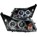Anzo USA 121400 Projector Headlight Set w/Halo; Clear Lens; Black Housing; Pair; w/LED Eyebrow; - Truck Part Superstore