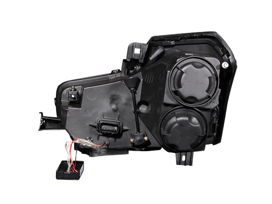 Anzo USA 121417 Projector Headlight Set w/Halo; Clear Lens; Black Housing; Pair; CCFL; - Truck Part Superstore