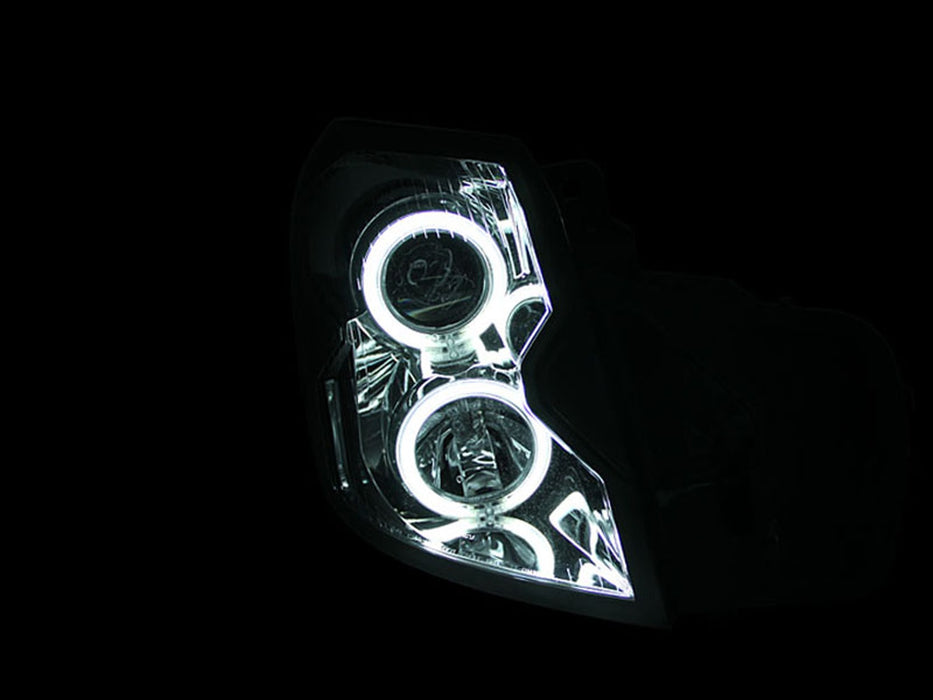 Anzo USA 121417 Projector Headlight Set w/Halo; Clear Lens; Black Housing; Pair; CCFL; - Truck Part Superstore