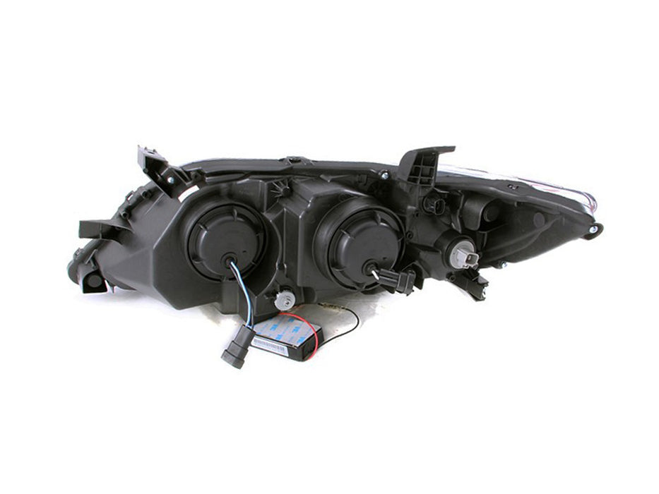 Anzo USA 121442 Crystal Headlight Set w/Halo; Clear Lens; Black Housing; Pair; CCFL; - Truck Part Superstore