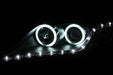 Anzo USA 121442 Crystal Headlight Set w/Halo; Clear Lens; Black Housing; Pair; CCFL; - Truck Part Superstore