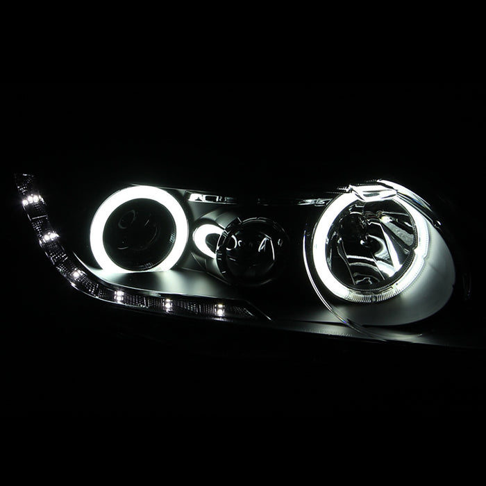 Anzo USA 121454 Projector Headlight Set w/Halo; Clear Lens; Black Housing; Pair; CCFL; - Truck Part Superstore