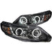 Anzo USA 121454 Projector Headlight Set w/Halo; Clear Lens; Black Housing; Pair; CCFL; - Truck Part Superstore