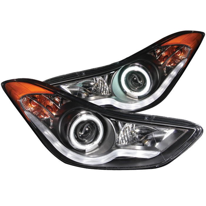 Anzo USA 121456 Projector Headlight Set w/Halo; Clear Lens; Black Housing; Pair; CCFL; - Truck Part Superstore