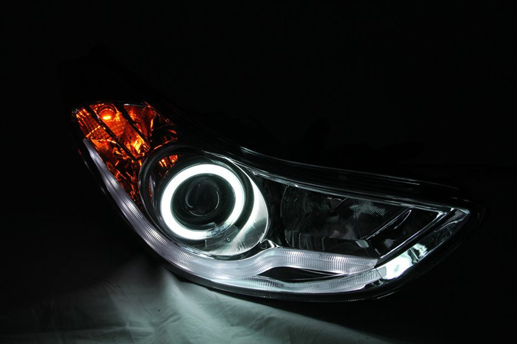 Anzo USA 121456 Projector Headlight Set w/Halo; Clear Lens; Black Housing; Pair; CCFL; - Truck Part Superstore