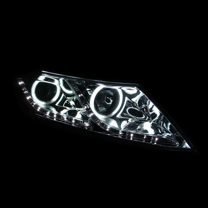 Anzo USA 121459 Projector Headlight Set w/Halo; Clear Lens; Chrome Housing; Pair; CCFL; - Truck Part Superstore