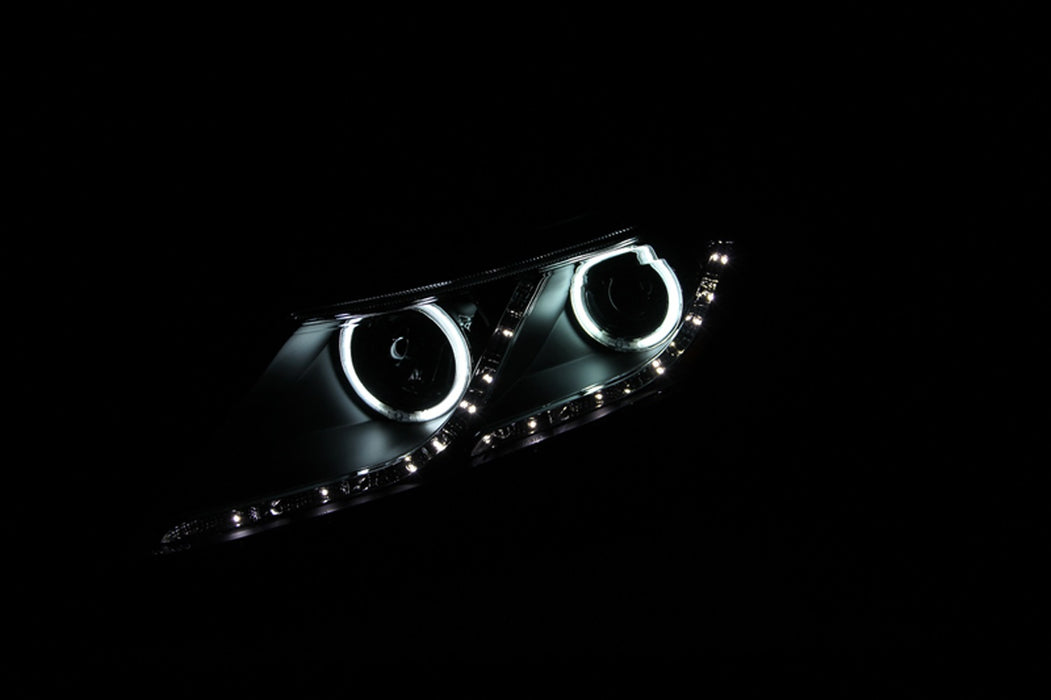 Anzo USA 121460 Projector Headlight Set w/Halo; Clear Lens; Black Housing; Pair; CCFL; - Truck Part Superstore