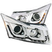 ANZO USA 121461 Projector Headlight Set; Clear Lens; Chrome Housing; Pair; w/U-Bar; - Truck Part Superstore
