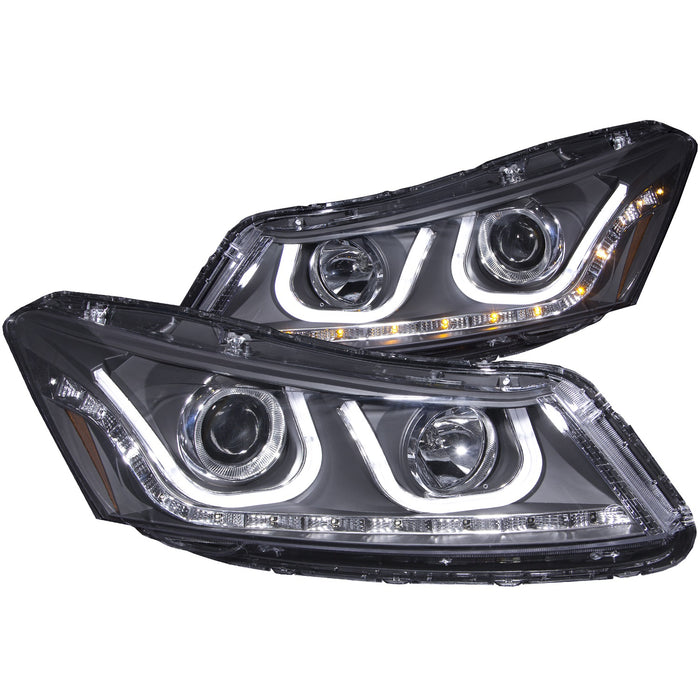 Anzo USA 121483 Projector Headlight Set; Clear Lens; Black Housing; Pair; w/U-Bar; - Truck Part Superstore