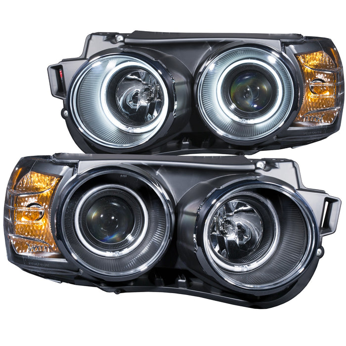 Anzo USA 121488 Projector Headlight Set w/Halo; Clear Lens; Black Housing; Pair; CCFL; - Truck Part Superstore