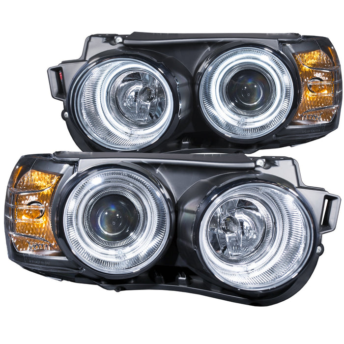Anzo USA 121489 Projector Headlight Set w/Halo; Clear Lens; Chrome Housing; Pair; CCFL; - Truck Part Superstore