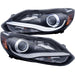 Anzo USA 121490 Projector Headlight Set; Clear Lens; Black Housing; Pair; w/Plank Style Design; - Truck Part Superstore