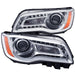 Anzo USA 121494 Projector Headlight Set; Clear Lens; Chrome Housing; Pair; w/Plank Style Design; - Truck Part Superstore