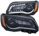 Anzo USA 121495 Projector Headlight Set; Clear Lens; Black Housing; Pair; w/Plank Style Design; - Truck Part Superstore