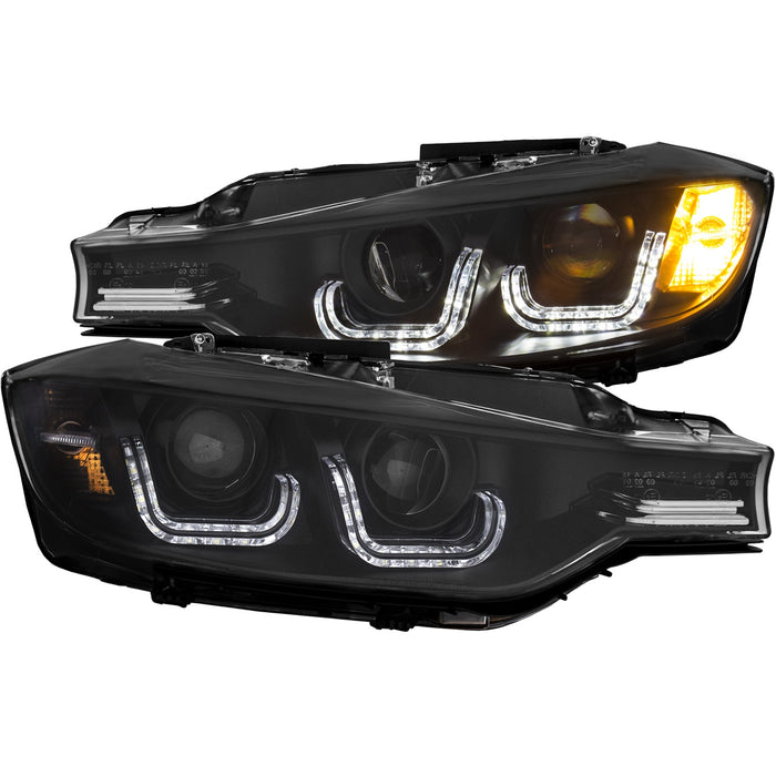Anzo USA 121506 Projector Headlight Set; Clear Lens; Black Housing; Pair; w/U-Bar; - Truck Part Superstore