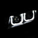 Anzo USA 121508 Projector Headlight Set; Clear Lens; Black Housing; Pair; w/U-Bar; - Truck Part Superstore
