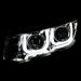 Anzo USA 121509 Projector Headlight Set; Clear Lens; Chrome Housing; Pair; w/U-Bar; - Truck Part Superstore