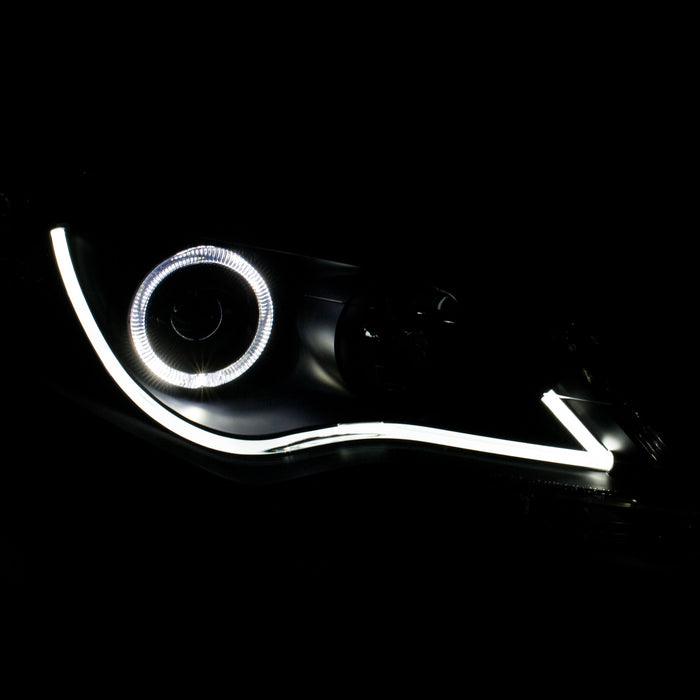 Anzo USA 121512 Projector Headlight Set w/Halo; Clear Lens; Black Housing; Pair; - Truck Part Superstore