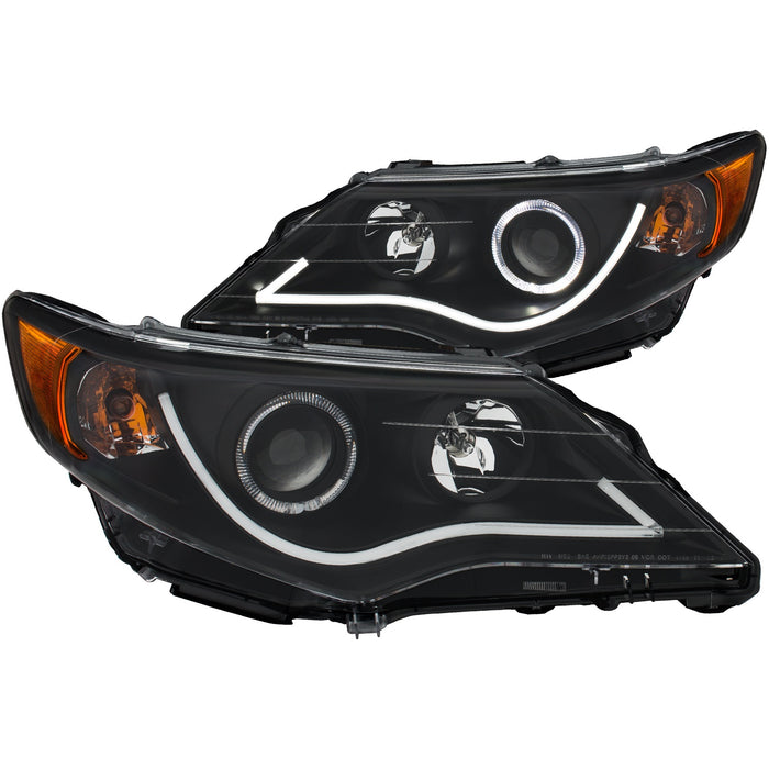 Anzo USA 121512 Projector Headlight Set w/Halo; Clear Lens; Black Housing; Pair; - Truck Part Superstore