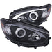 Anzo USA 121520 Projector Headlight Set w/Halo; Black w/Amber; - Truck Part Superstore