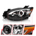 Anzo USA 121520 Projector Headlight Set w/Halo; Black w/Amber; - Truck Part Superstore