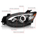 Anzo USA 121520 Projector Headlight Set w/Halo; Black w/Amber; - Truck Part Superstore