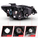 Anzo USA 121520 Projector Headlight Set w/Halo; Black w/Amber; - Truck Part Superstore