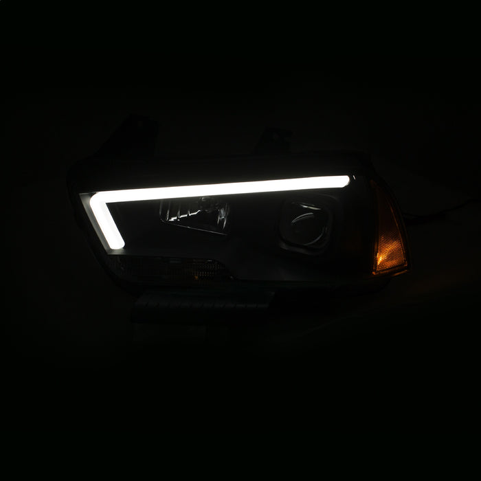 Anzo USA 121524 Projector Headlight Set; Clear Lens; Black Housing; Pair; w/Plank Style Design; - Truck Part Superstore