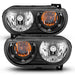 Anzo USA 121526 Crystal Headlight Set; Clear Lens; Black Housing; White/Amber; - Truck Part Superstore