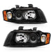 Anzo USA 121528 Projector Headlight Set; Black; G2; Halogen Type; Pair; - Truck Part Superstore
