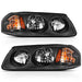 Anzo USA 121530 Crystal Headlight Set; Clear Lens; Black w/Amber Housing; Pair; - Truck Part Superstore