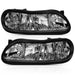 Anzo USA 121533 Crystal Headlight Set; Clear Lens; Chrome w/Amber Housing; Pair; - Truck Part Superstore