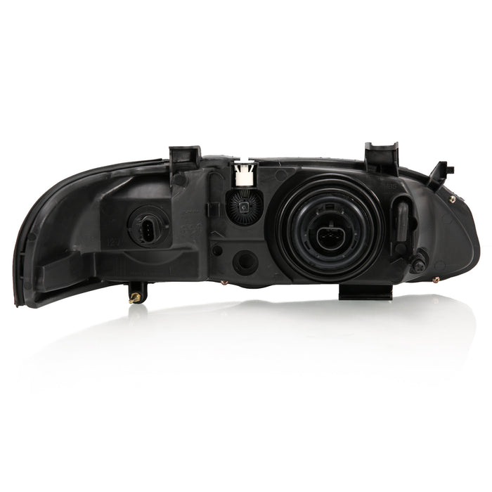 Anzo USA 121536 Crystal Headlight Set; Clear Lens; Black Housing; Amber Reflector; Pair; - Truck Part Superstore