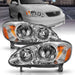Anzo USA 121540 Crystal Headlight Set; Clear Lens; Chrome w/Amber Housing; Pair; - Truck Part Superstore