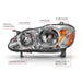 Anzo USA 121540 Crystal Headlight Set; Clear Lens; Chrome w/Amber Housing; Pair; - Truck Part Superstore