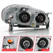 Anzo USA 121540 Crystal Headlight Set; Clear Lens; Chrome w/Amber Housing; Pair; - Truck Part Superstore